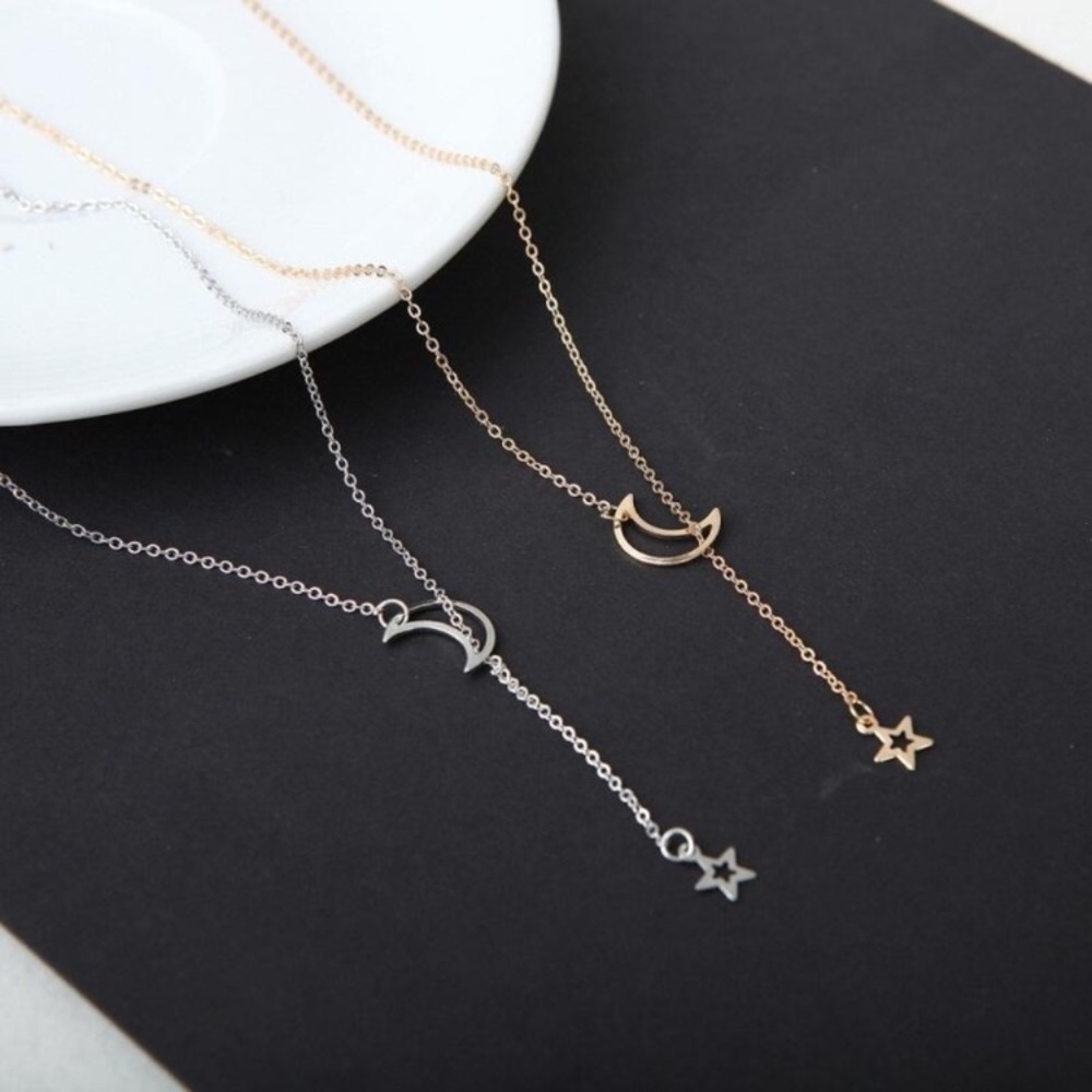 CM SALE❗️Silver or Gold Star & Moon Pendant Choker - Picture 7 of 7